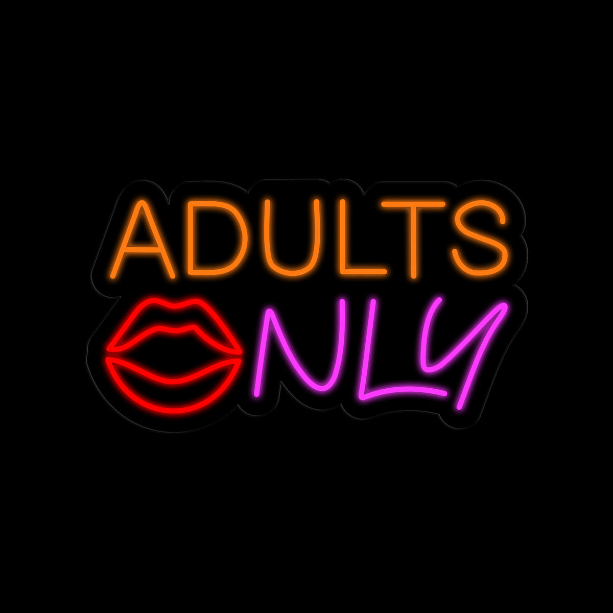 Adults Only Neon Sign