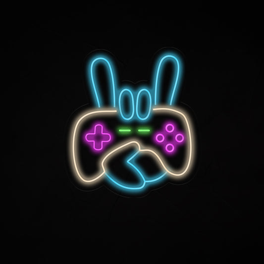 Game Remote Neon Sign