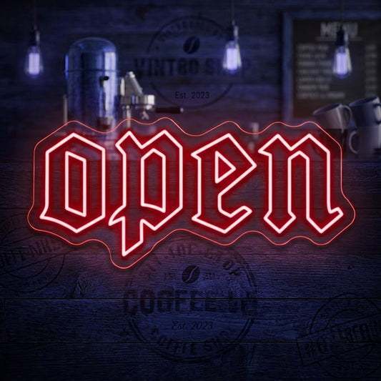 Open Neon Sign
