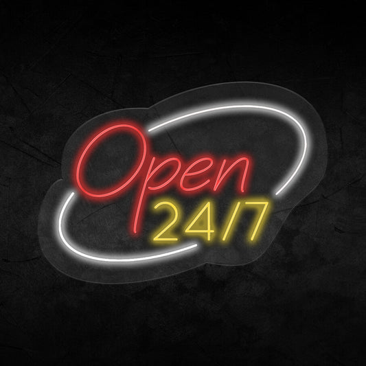 Open 24 / 7 Neon Sign