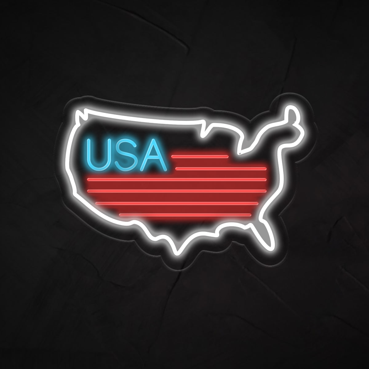USA Flag Neon Sign
