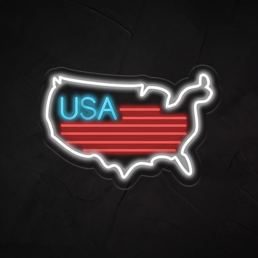 USA Flag Neon Sign