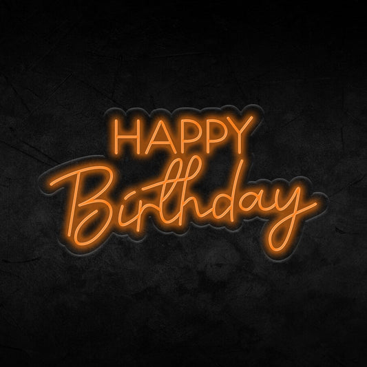 Happy Birthday Neon Sign