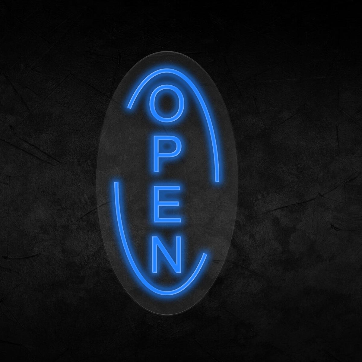 Open Vertical Neon Sign