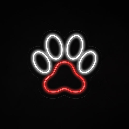 Dog Paw Neon Sign