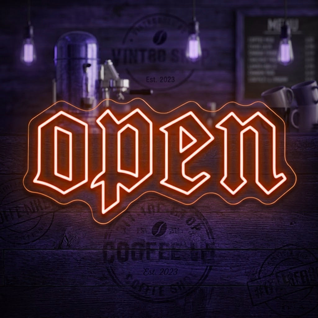 Open Neon Sign