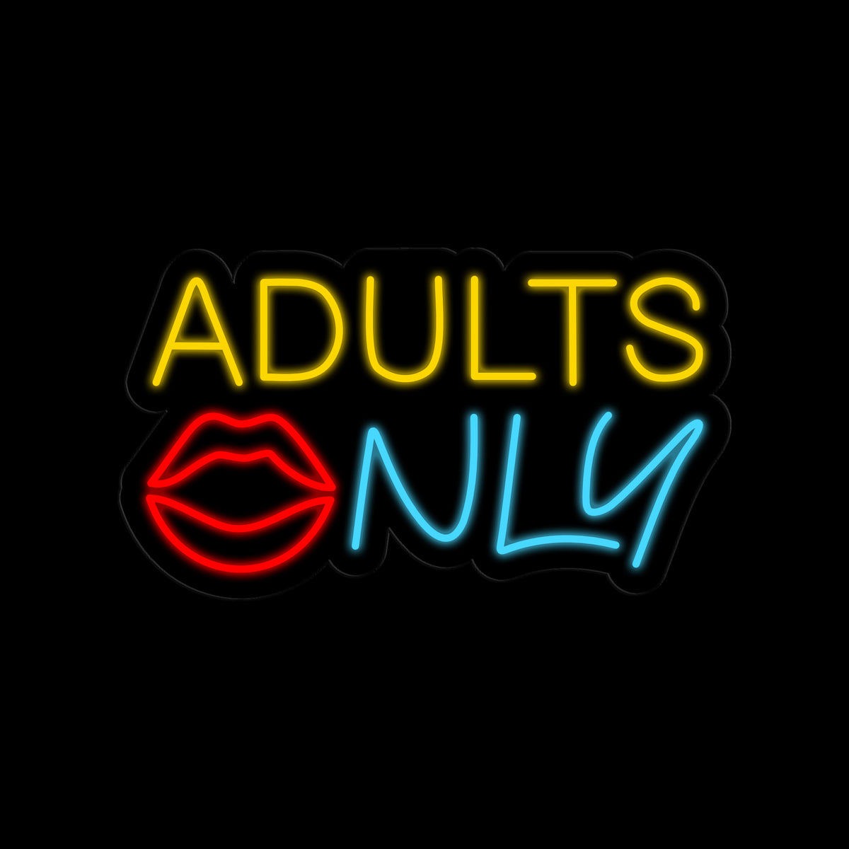Adults Only Neon Sign