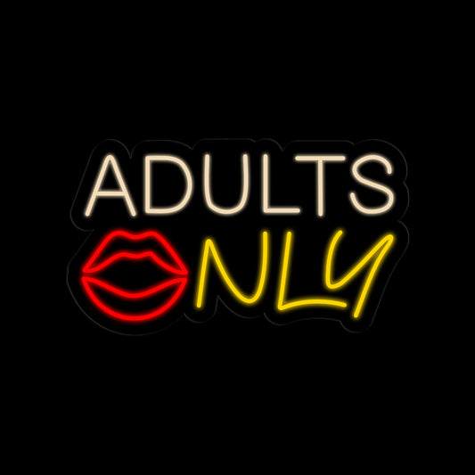 Adults Only Neon Sign
