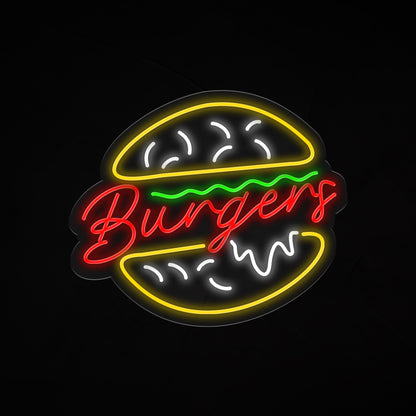 Burgers Neon Sign
