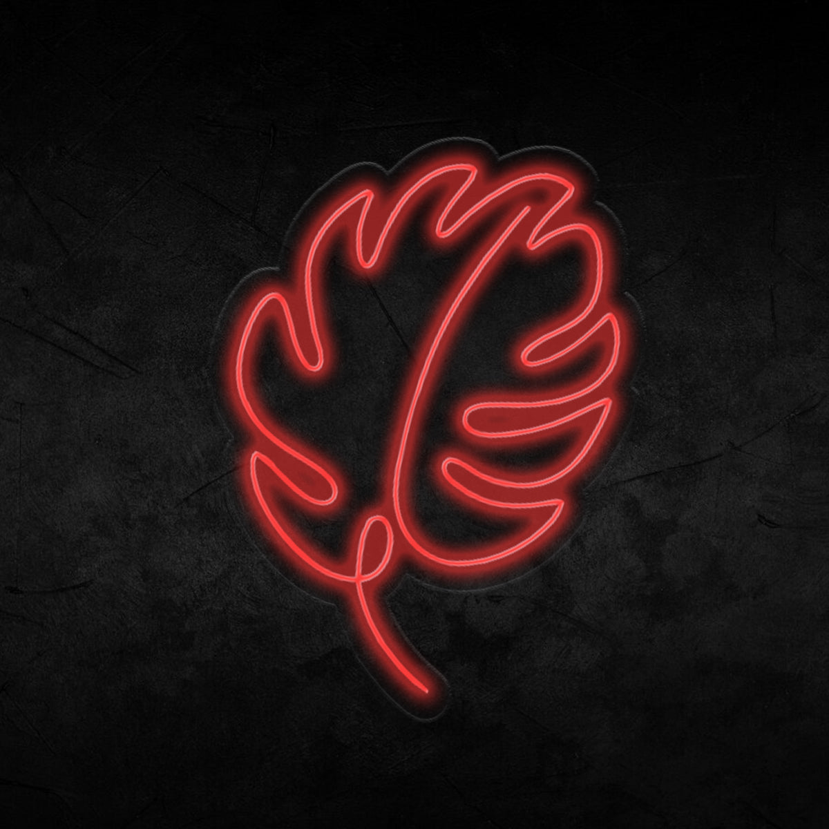 Monstera Plant Leaf Neon Sign