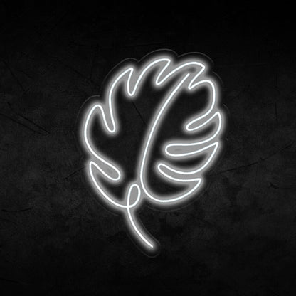 Monstera Plant Leaf Neon Sign