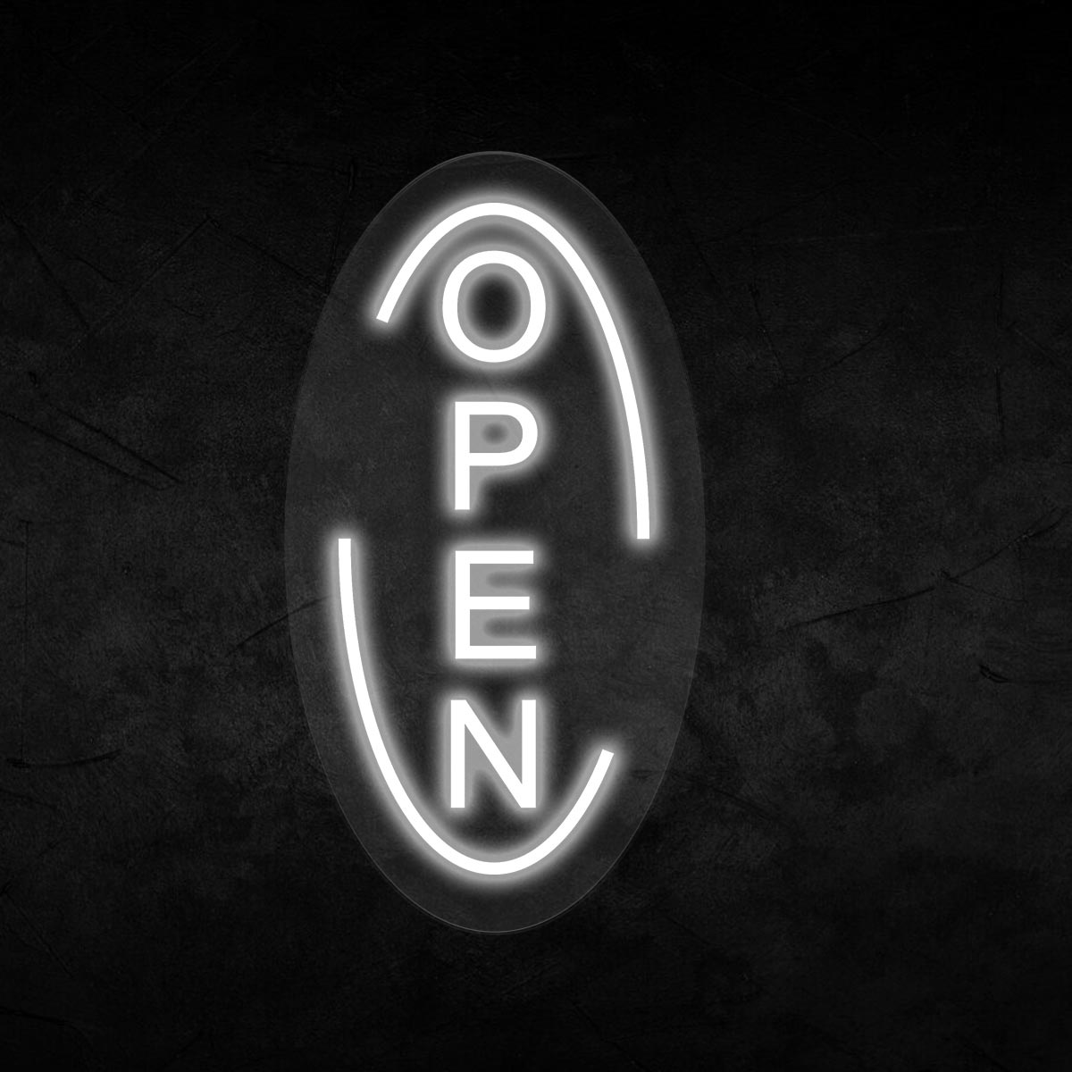 Open Vertical Neon Sign