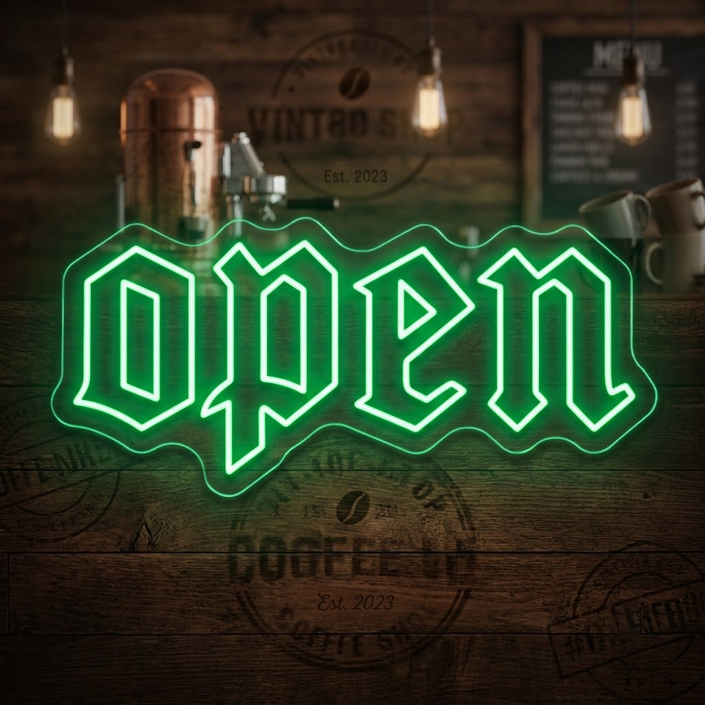 Open Neon Sign