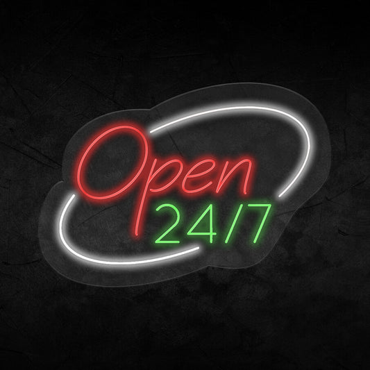 Open 24 / 7 Neon Sign