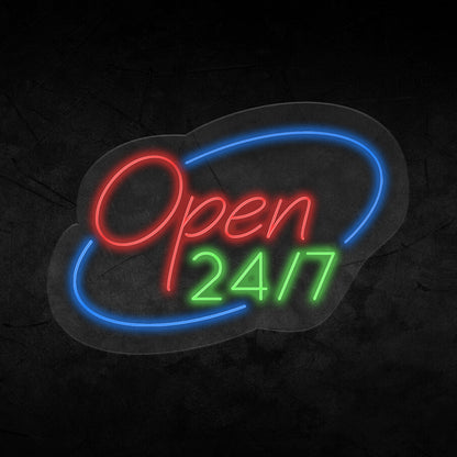 Open 24 / 7 Neon Sign