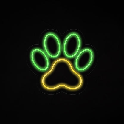 Dog Paw Neon Sign