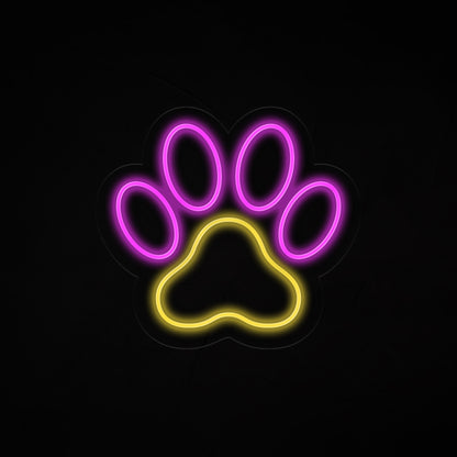 Dog Paw Neon Sign