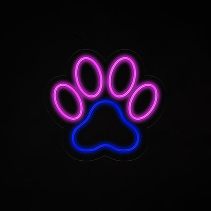 Dog Paw Neon Sign