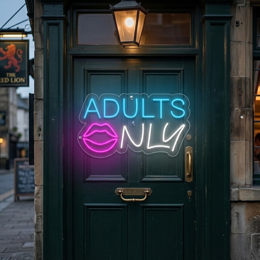 Adults Only Neon Sign