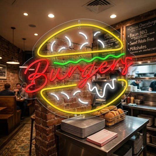 Burgers Neon Sign