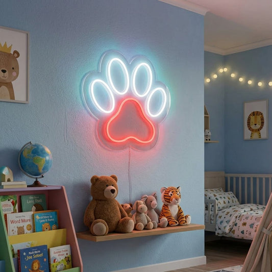 Dog Paw Neon Sign
