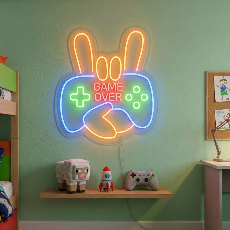 Game Remote Neon Sign