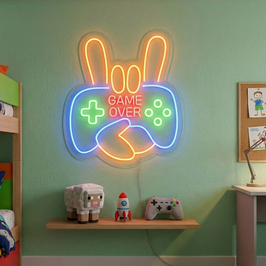 Game Remote Neon Sign