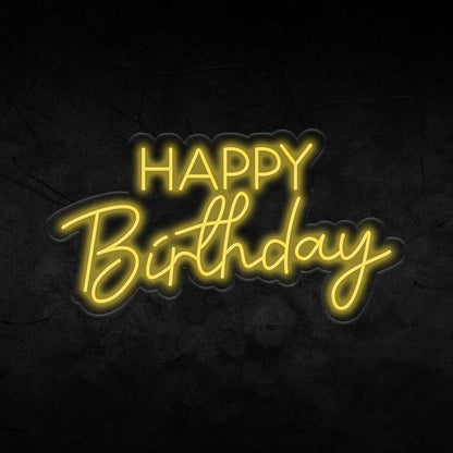 Happy Birthday Neon Sign