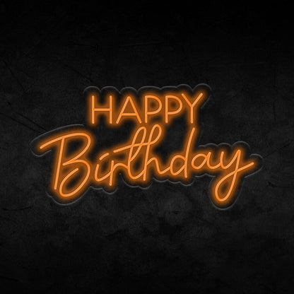 Happy Birthday Neon Sign
