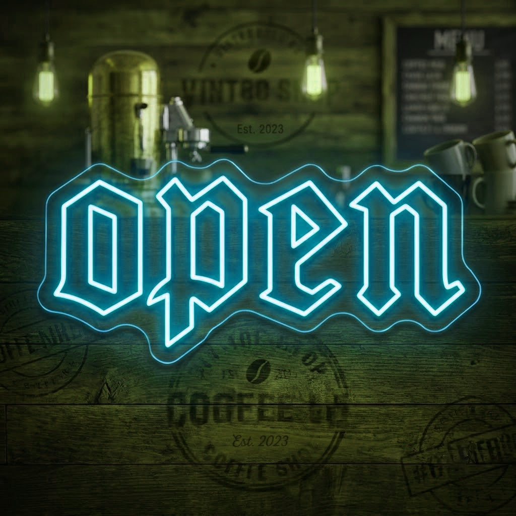 Open Neon Sign