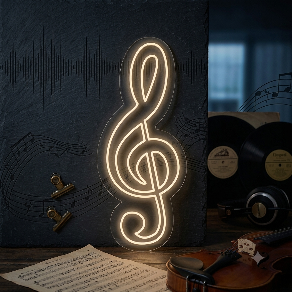 Music Note Neon Sign