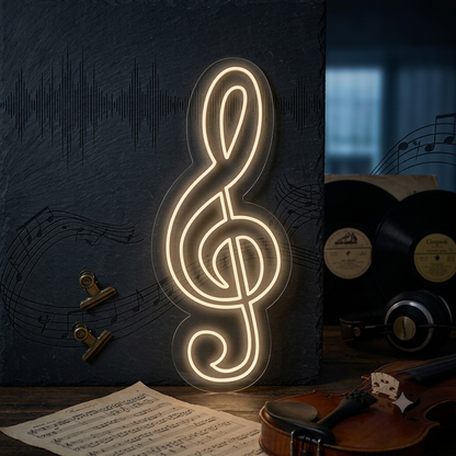 Music Note Neon Sign