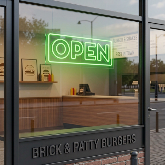 Open Neon Sign
