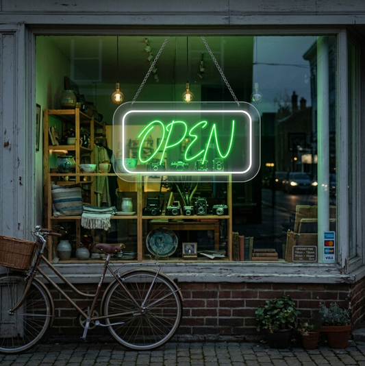 Open Neon Sign