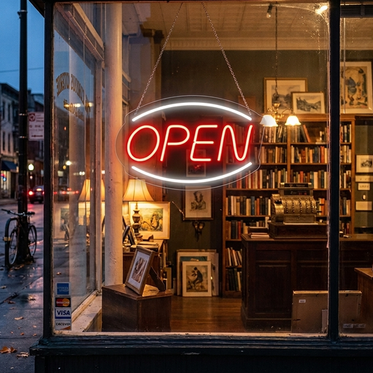 Open Neon Sign