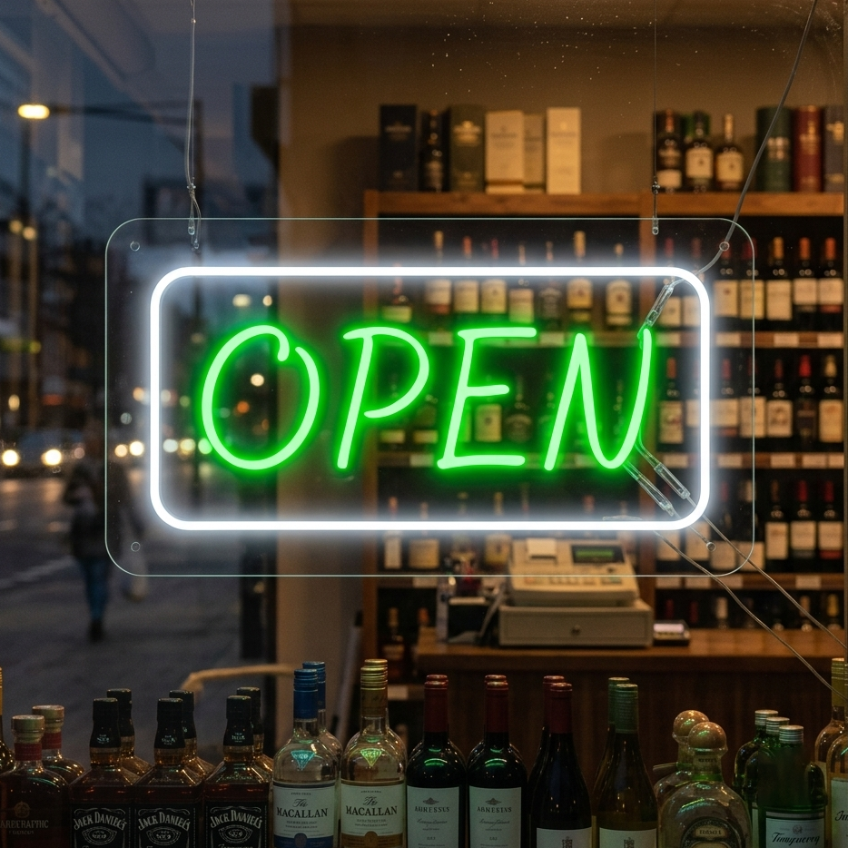 Open Neon Sign