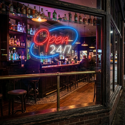 Open 24 / 7 Neon Sign