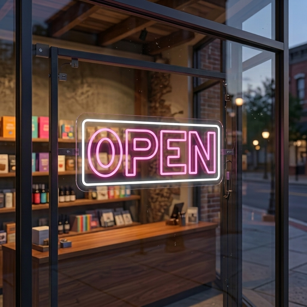 Open Neon Sign