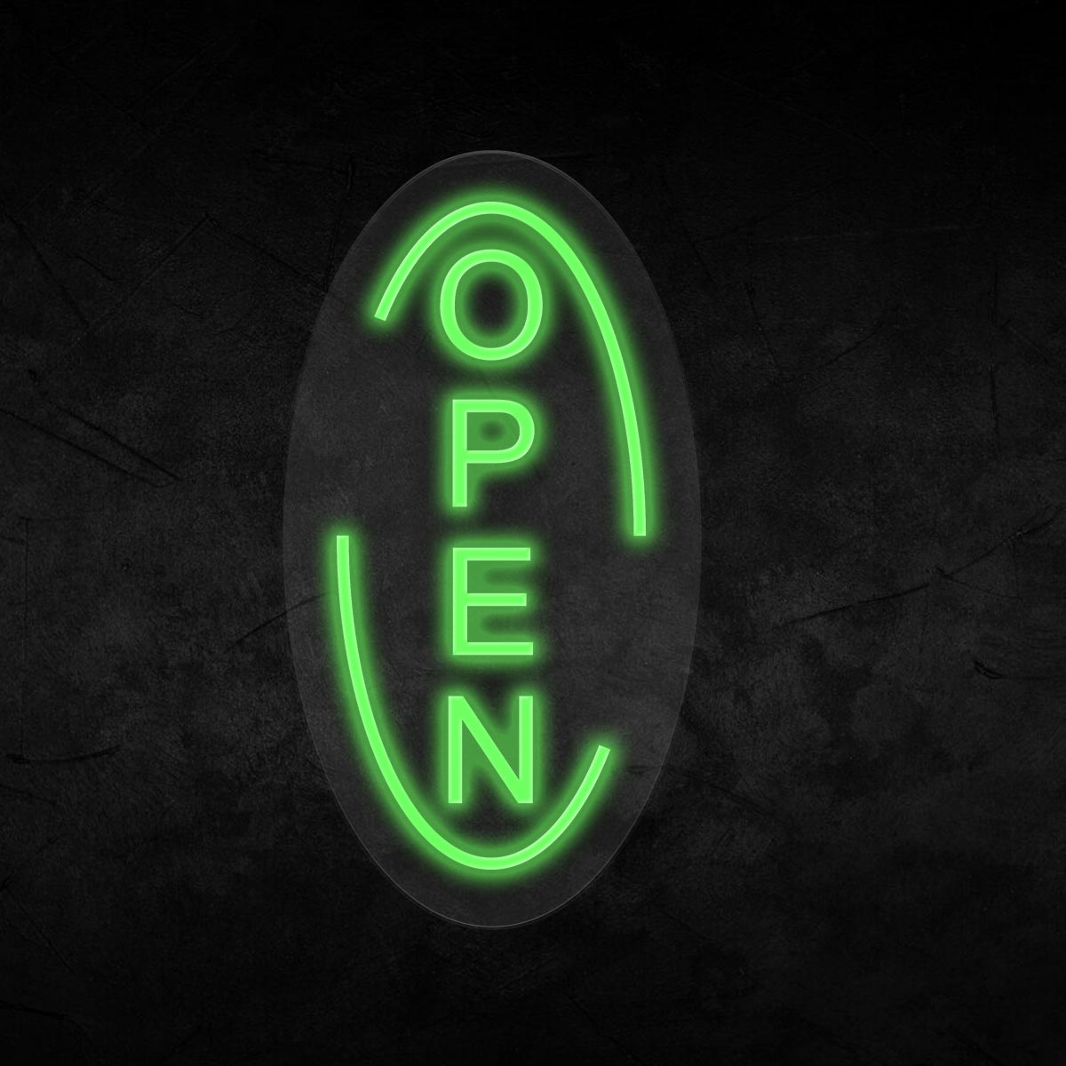 Open Vertical Neon Sign