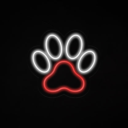 Dog Paw Neon Sign