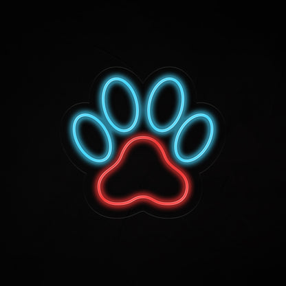 Dog Paw Neon Sign