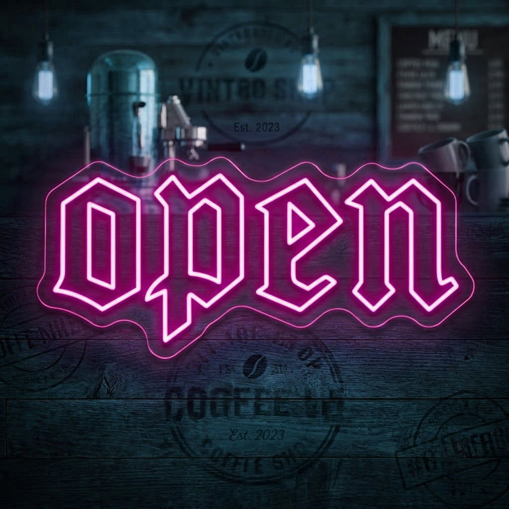 Open Neon Sign