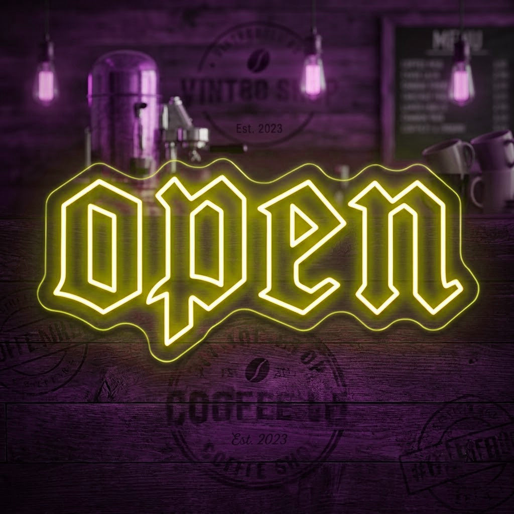 Open Neon Sign